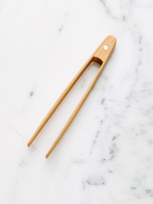 Bamboo Toast Tongs With Magnet
