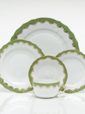 Fish Scale Bread & Butter Plate, Evergreen