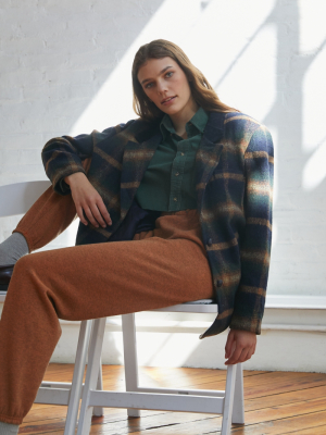 Urban Renewal Recycled Check Wool Oversized Blazer