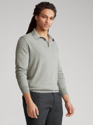 Cotton Polo-collar Sweater