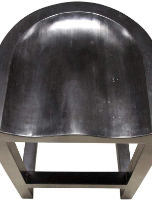 Noir Saddle Hand Rubbed Black Counter Stool