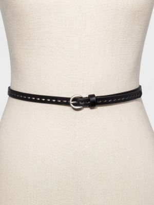 Women's 3pk Laser Cut Belts - Universal Thread™ Black/beige/brown