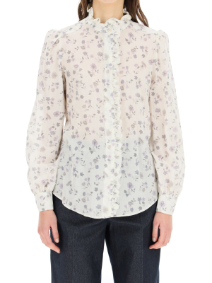 See By Chloé Flouncy Floral Printed Shirt