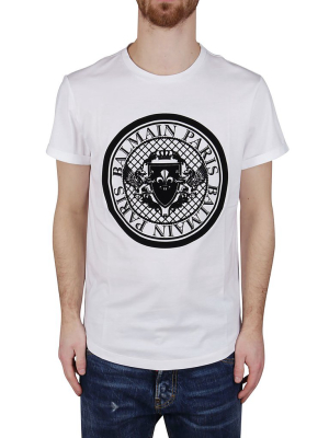 Balmain Medallion Flocked T-shirt