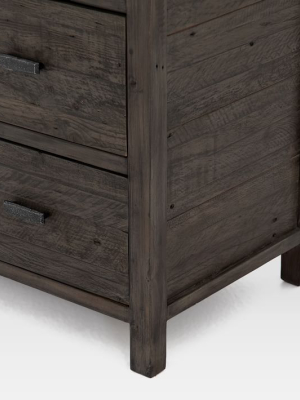 Modern Mixed Reclaimed Wood 3-drawer Dresser - Black Olive