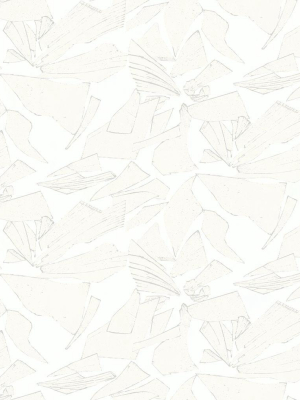 Glass Wallpaper In Cream And Silver From The Transition Collection By Mayflower