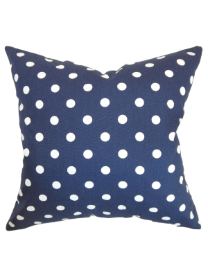 Blue Polka Dots Throw Pillow (18"x18") - The Pillow Collection