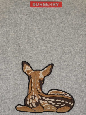 Burberry Deer Motif Oversized Sweatshirt