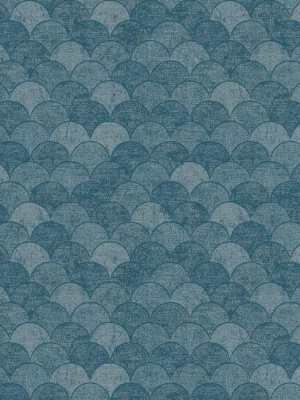 Mermaid Scales Wallpaper In Blue From The Natural Opalescence Collection By Antonina Vella For York Wallcoverings