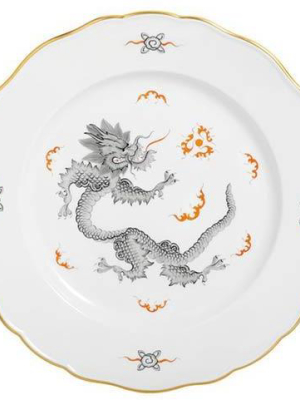 Ming Dragon Black Dinner Plate