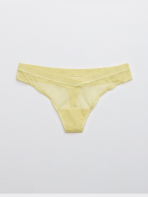 Aerie Mesh Thong Underwear