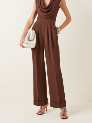 Desma Draped Crepe Jumpsuit