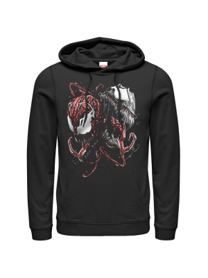 Men's Marvel Carnage And Venom Pull Over Hoodie