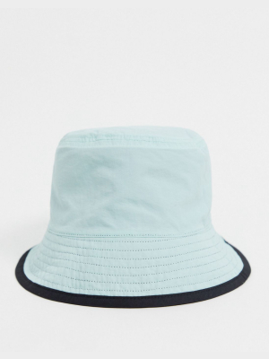 Weekday Berg Reversible Bucket Hat In Black And Mint