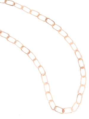 Flat Oval Chain Necklace