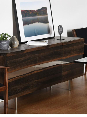 Sorrento Seared Wood Sideboard Cabinet