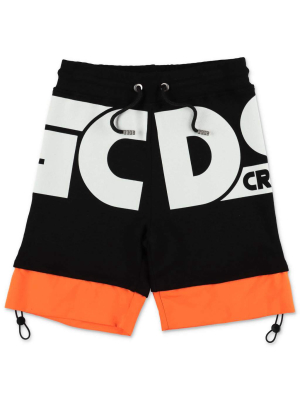 Gcds Kids Logo Printed Drawstring Shorts