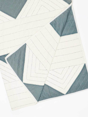 Triangle Throw Quilt - Spruce