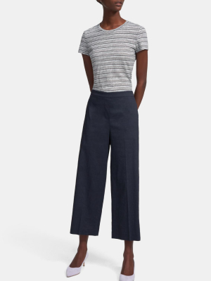 Cropped Pull-on Pant In Good Linen