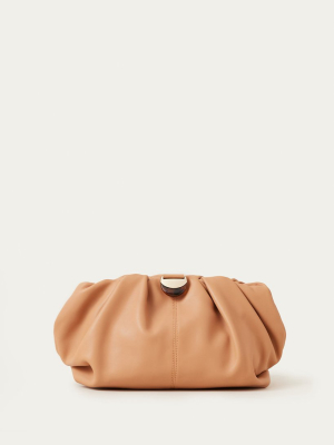 Analeigh Oversized Gathered Clutch Dune