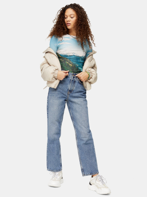 Petite Mid Blue Dad Jeans