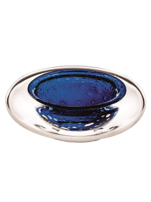 Vista Alegre Unica Case With Dive Blue Centerpiece - 2 Available Sizes