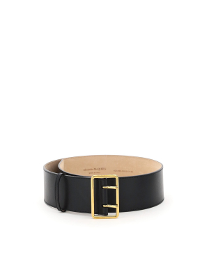 Alexander Mcqueen Wide Buckle Belt