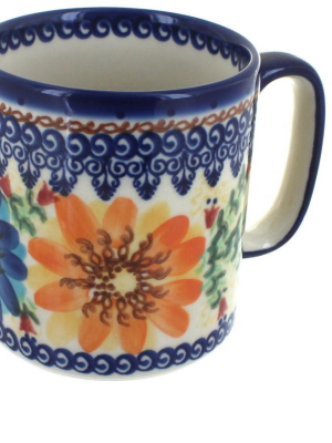 Blue Rose Polish Pottery Autumn Burst Coffee Mug