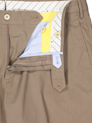 Slim Flat Front Trouser Light Brown