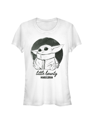 Junior's Star Wars The Mandalorian The Child Fuzzy Eyes T-shirt