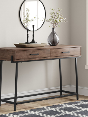 Corinna Angle Leg Sofa Console Wood - Threshold™