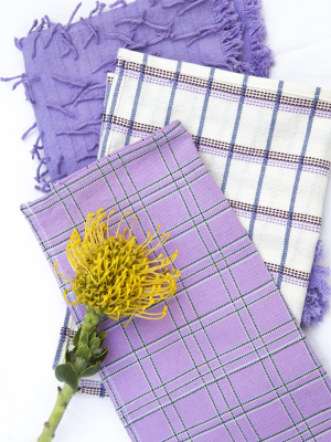 Chiapas Plaid Lilac Napkin