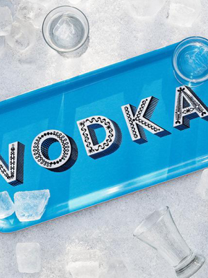 Word Rectangular Tray - Vodka - By Jamida