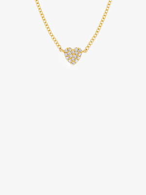 Diamond Single Mini Heart Necklace