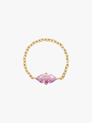 Pink Sapphire Marquise Supreme Chain Ring