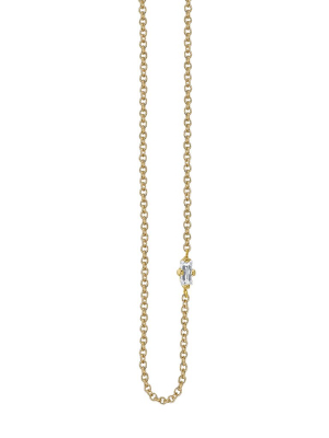 Floating Baguette Diamond Necklace