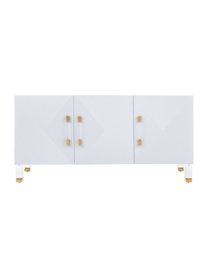 Poppy 3 Door Sideboard Gray/gold - Safavieh