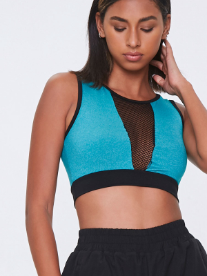 Mesh-insert Sports Bra