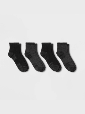 Women's Heavyweight Cushioned Spacedye 4pk Ankle Socks - All In Motion™ 4-10