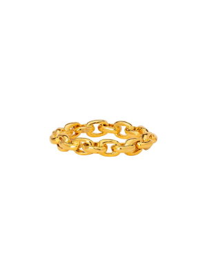 Chain Row Ring - Yellow Gold