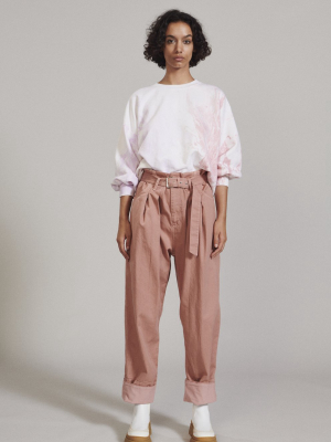 Irolo Pant In Blush Chino Twill By Rachel Comey