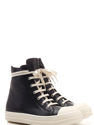 Rick Owens Lace-up High Top Sneakers