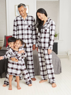 Women's Holiday Plaid Flannel Matching Family Pajama Set - Wondershop™ White