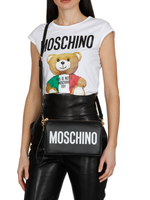 Moschino Logo Print Shoulder Bag