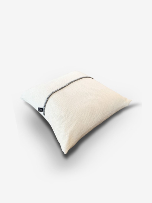 Hydra Off White Pillow In Merino Wool Silk Blend By Teixidors