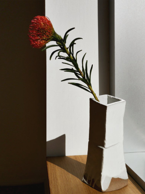 White Twist Vase