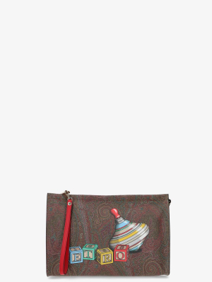 Etro Blocks Print Clutch Bag