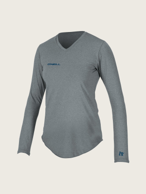 Women's Hybrid L/s V-neck Sun Shirt