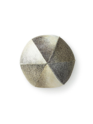 Salt + Pepper Cowhide Ball - Art Object