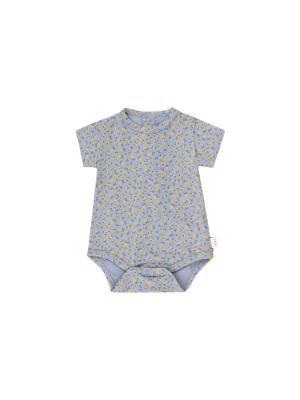 Tiny Cottons Small Flowers Bodysuit - Grey/honey